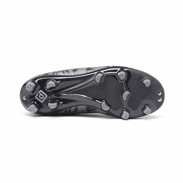 Boys & Girls Soccer Cleats - BLACK DARK GREY WHITE - 6
